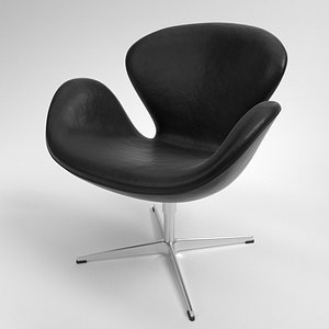 Fritz Hansen Swan leather black