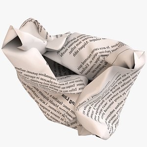 Crumpled Paper Ball, Printed Paper