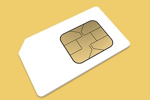 3D model subscriber sim card phones