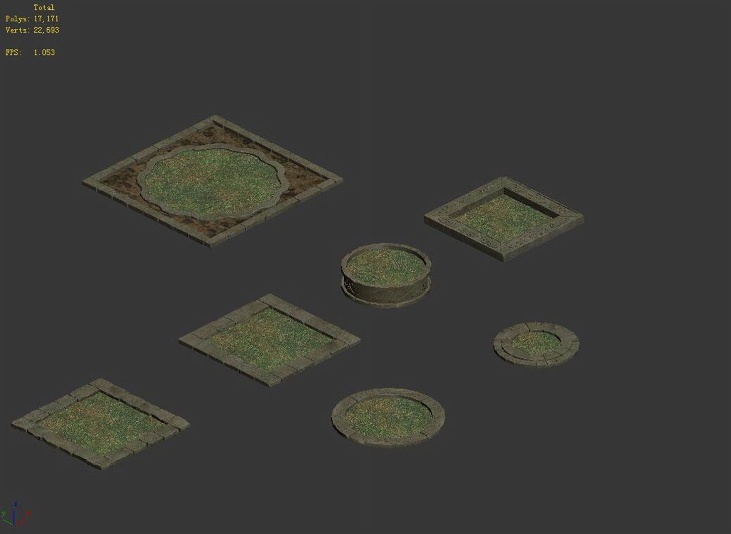Flower terrace - base 3D model - TurboSquid 1448792