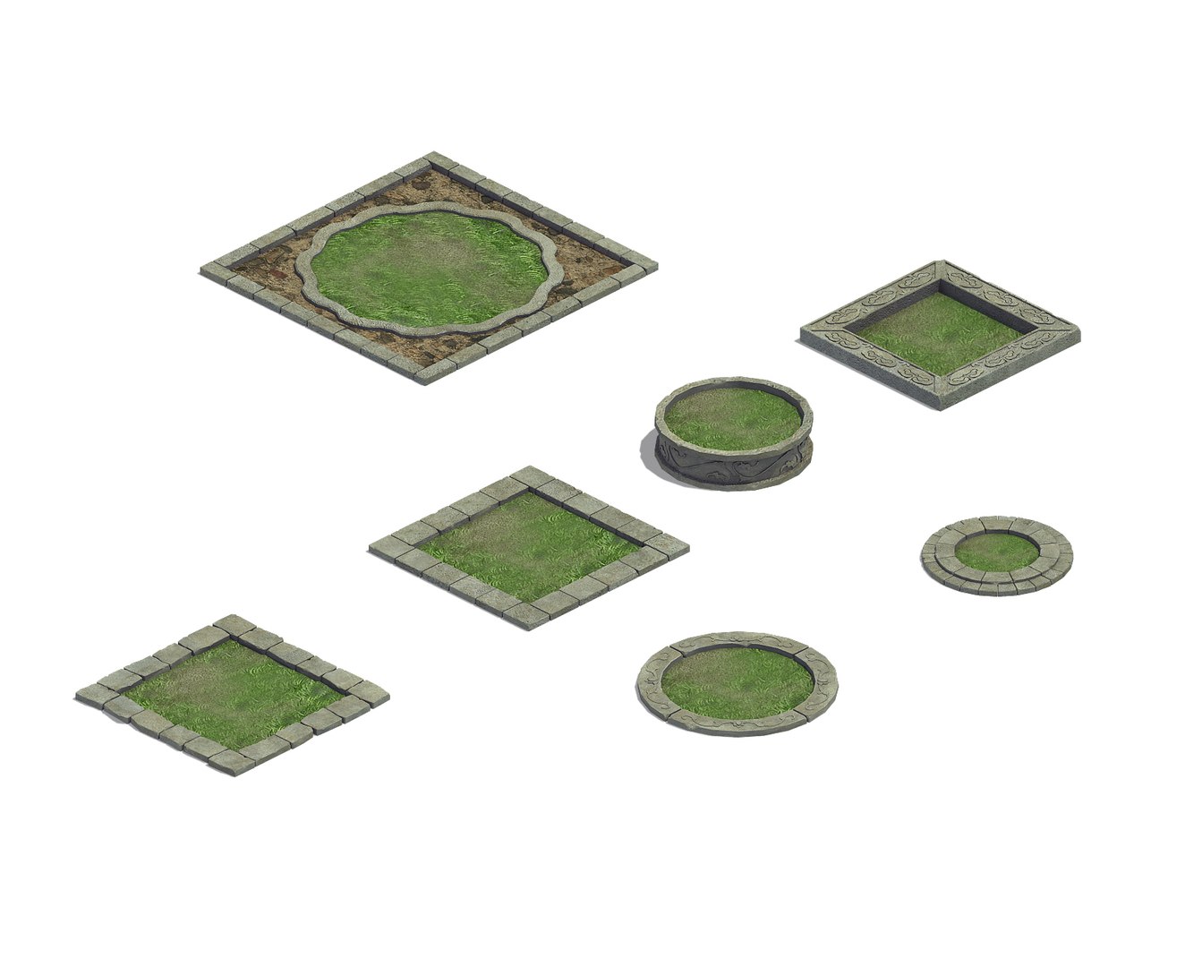 Flower terrace - base 3D model - TurboSquid 1448792