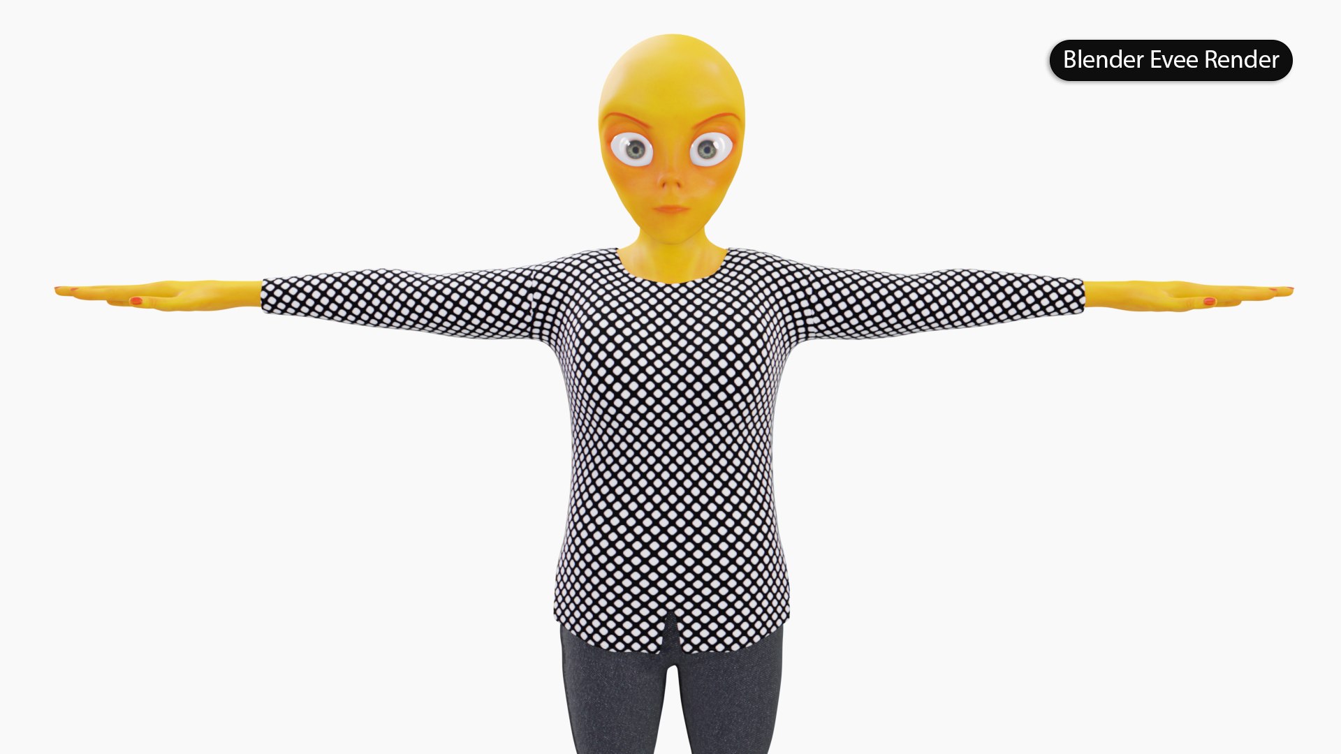 Alien Female Cartoon 3D model https://p.turbosquid.com/ts-thumb/md/z0EaoW/Gd/alieninshirtfonthalfevee/jpg/1678707766/1920x1080/fit_q87/0a9ae5e3974f2fbe98fd3560c20f8334caac0df2/alieninshirtfonthalfevee.jpg