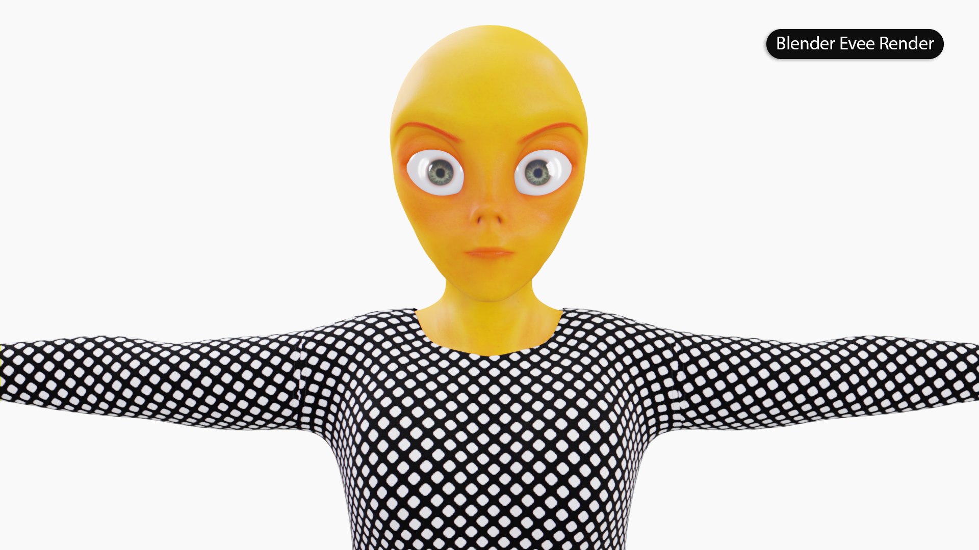 Alien Female Cartoon 3D model https://p.turbosquid.com/ts-thumb/md/z0EaoW/yI/alieninshirtfrontcloseupevee/jpg/1678707768/1920x1080/fit_q87/614e92df13d7d8a6fe1abcf2759e1c7eaeb9539d/alieninshirtfrontcloseupevee.jpg