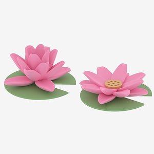 3D Cartoon Lotus Water Lily