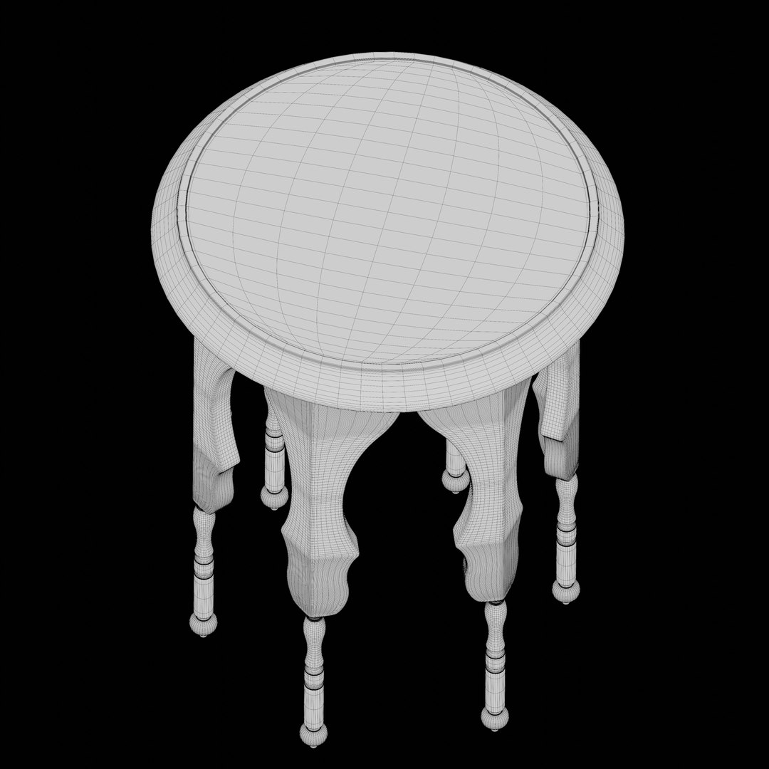 3D Model Moroccan Round Side Table - TurboSquid 1736142