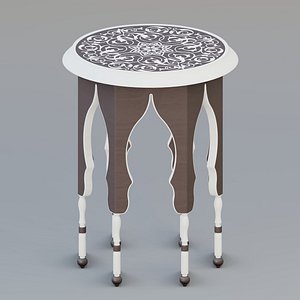 3D model Moroccan round side table