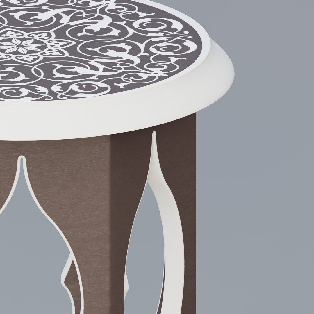3D Model Moroccan Round Side Table - TurboSquid 1736142