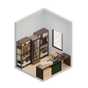 3D model Small Kiosk