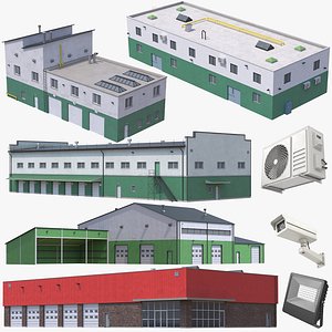 5 Industrial Buildings Collection