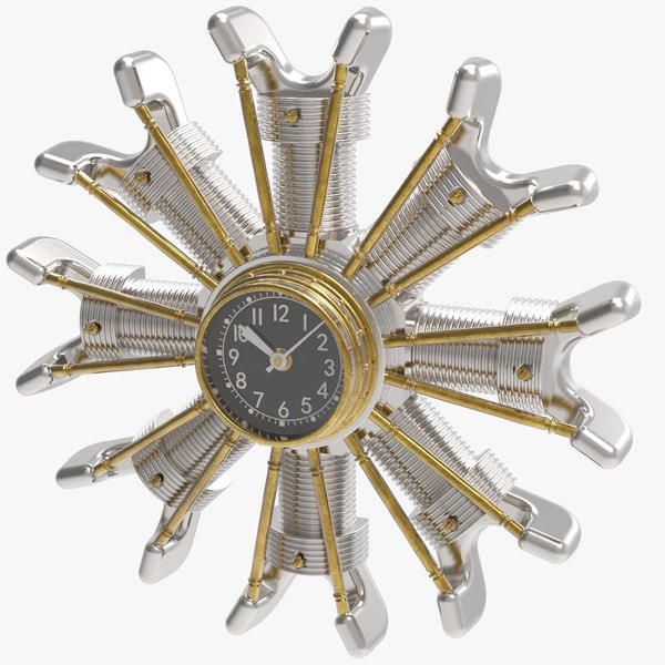 modelo 3d Radial Engine Clock TurboSquid 2104622