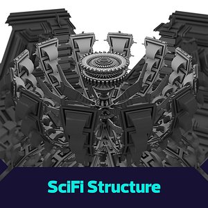 3D model sci-fi core tech