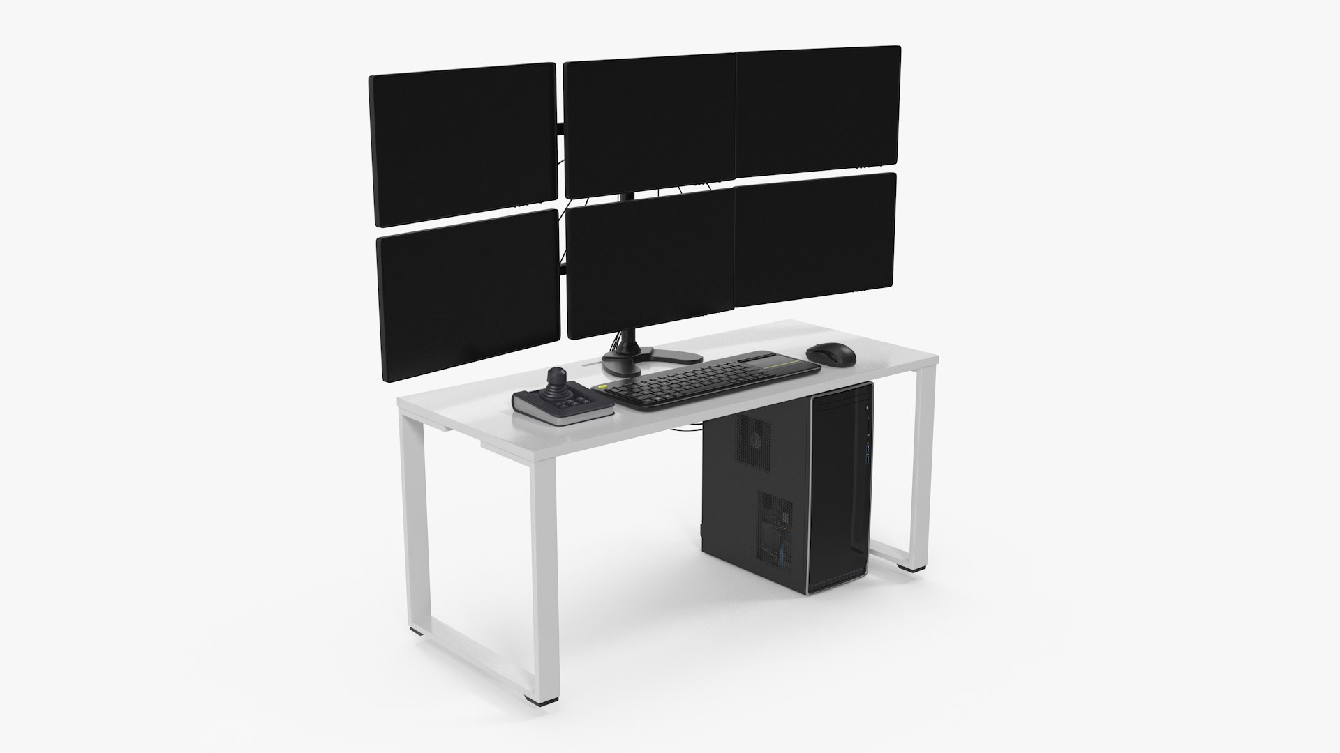 Disabled Factory Computer 3D model preview