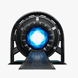 3D Sci-Fi Portal Low-poly 3D model model