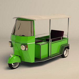 Low Poly Auto Rickshaw