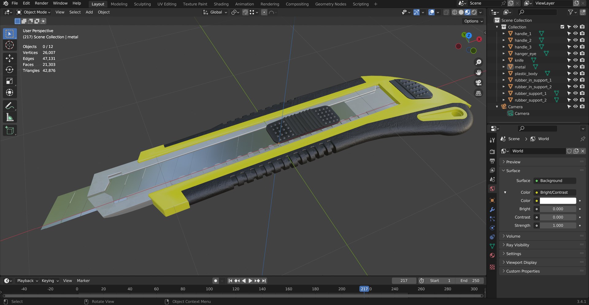 3D Realistic Utility Knife High Poly - TurboSquid 2055673