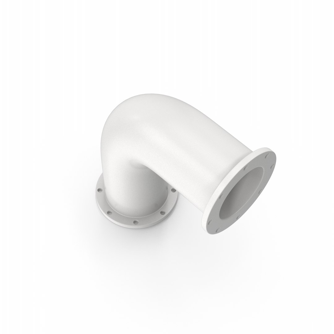 3D Industrial Pipe 90 Degree Model - TurboSquid 1866308