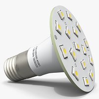 LED Lighting PCB Bulb E14 Flat Top White