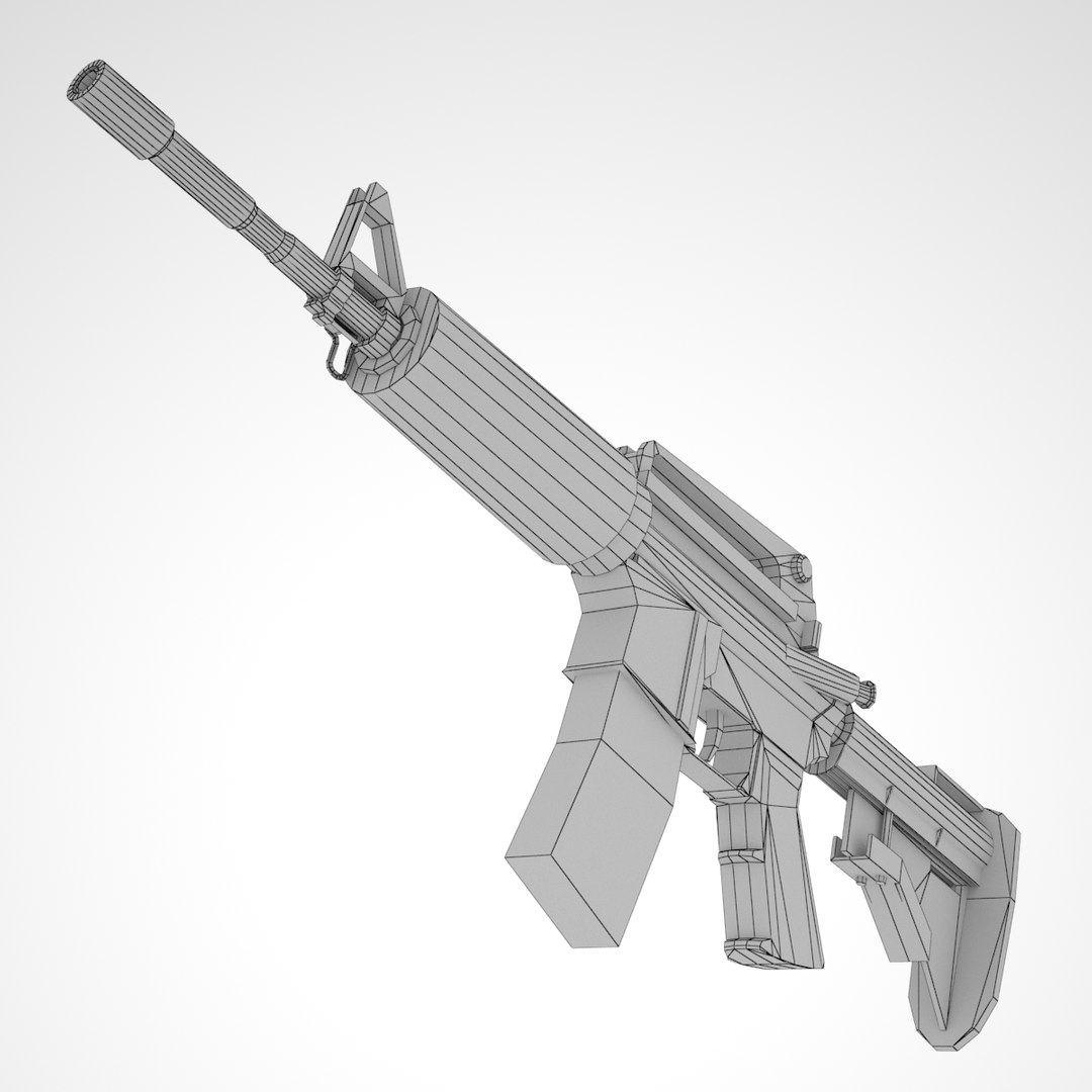 M4 Gun 3D Model - TurboSquid 1306113