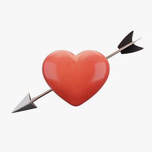 heart arrow 3D model