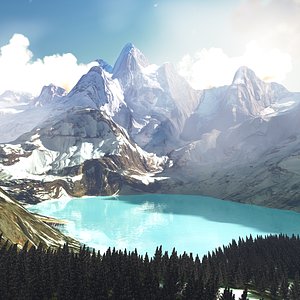 lake mountain 3D