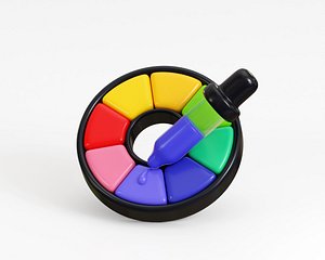 3D Cartoon Color Picker 3d model model