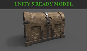 3d old pirate chest model