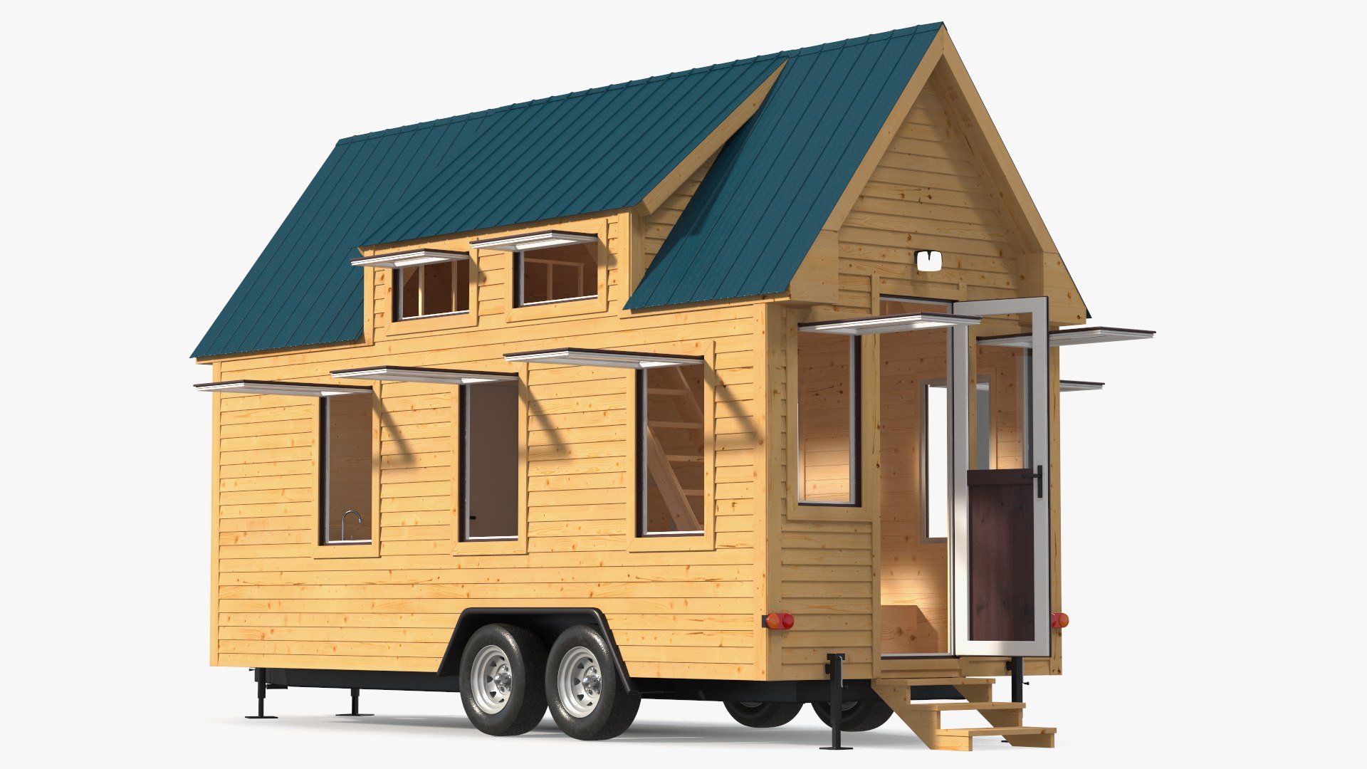 Tiny House Rigged for Cinema 4D 3D model preview
