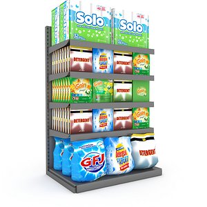 3D cleaning product market stand 07 model