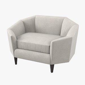 baker diamond lounge chair6842c 3D model