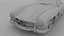 rigged mercedes 300sl w198 3d obj