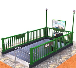 subway entrance 3D
