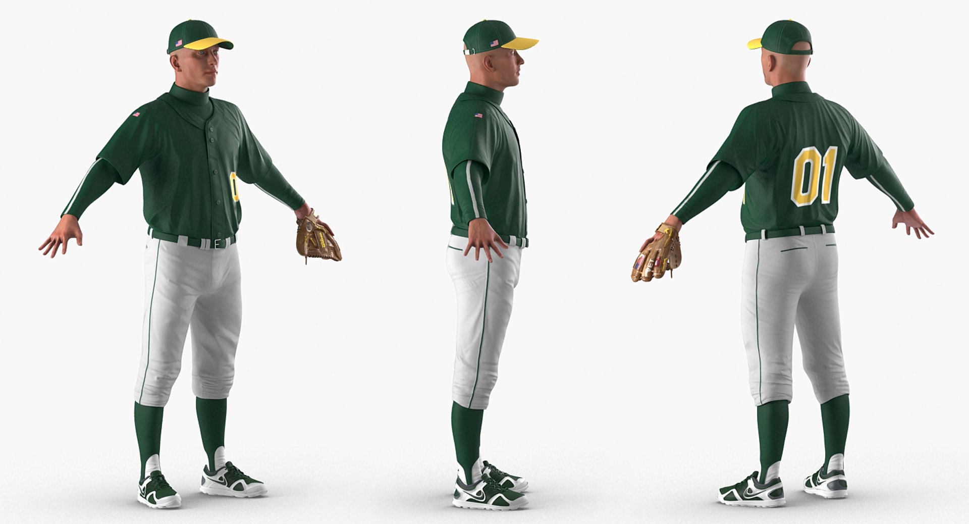 Baseball Player Rigged Generic 3D Model - TurboSquid 1160000