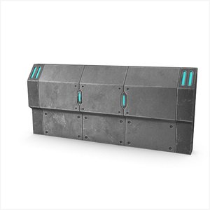 Sci-Fi Wall 5 3D model
