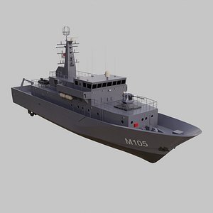 Bedok Class Mine Countermeasure Vessel 3D model