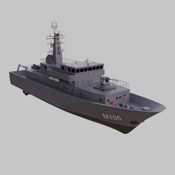 modelo 3d Buque de contramedidas para minas clase Bedok - TurboSquid ...
