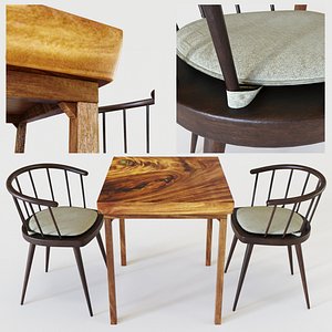 Table & Chair Set 001 (8K PBR)