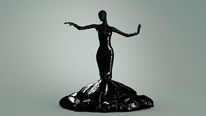 3D Miss Sohee X Christian Cowan Black Dress model
