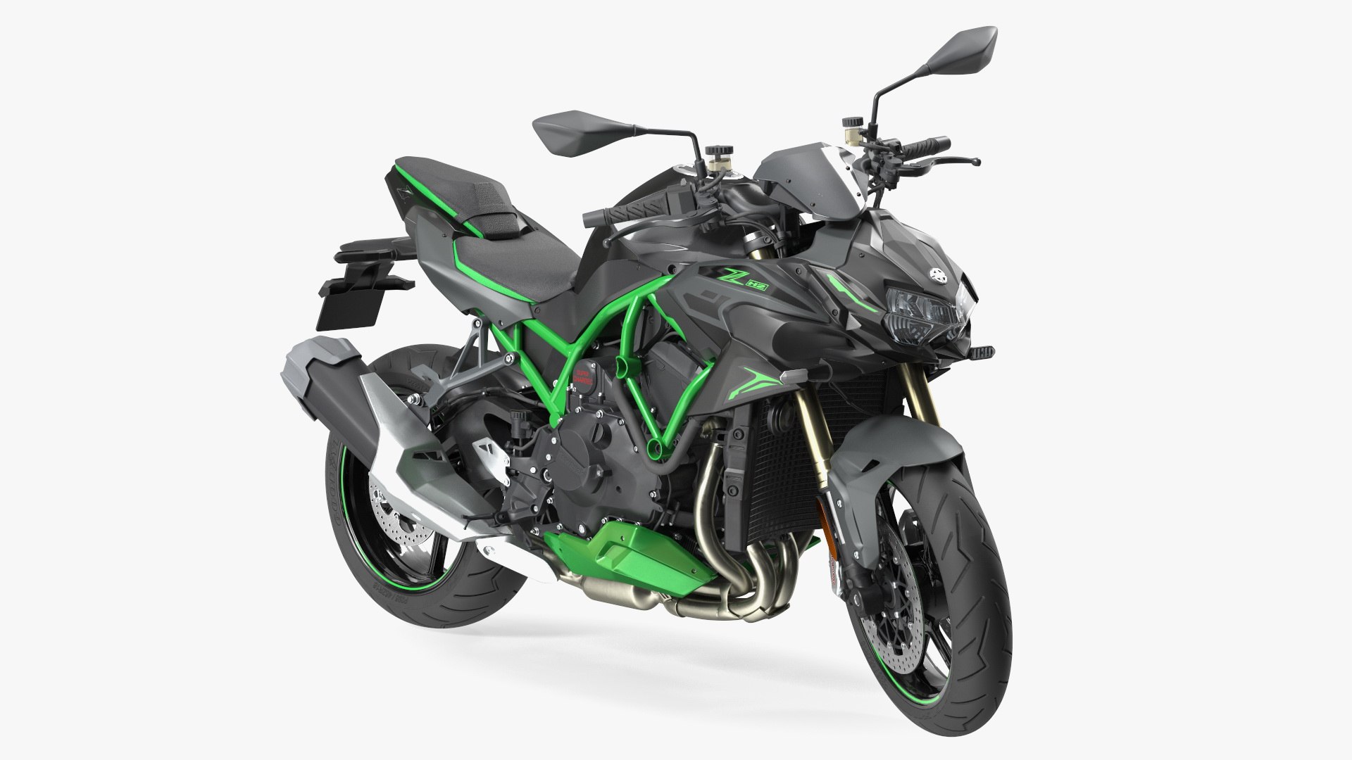 Kawasaki Z H2 2023 Motorbike Rigged 3D model preview
