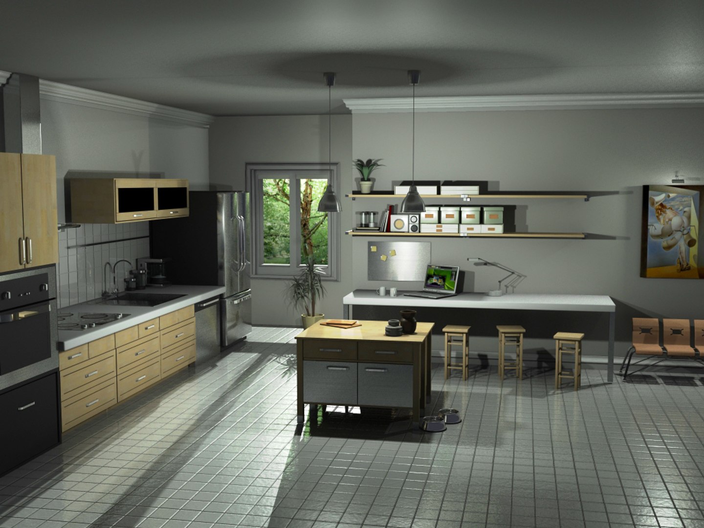 kitchen interior 3d model