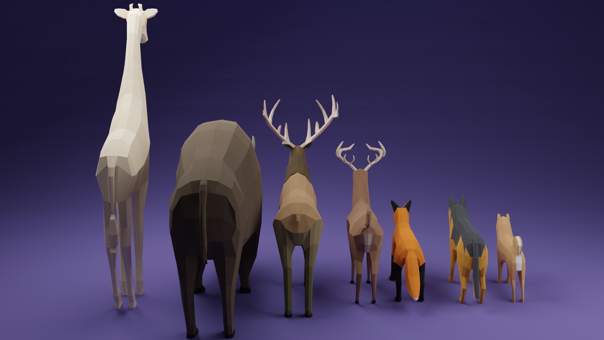 Free 3D LowPoly Animals Model - TurboSquid 1834099