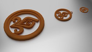 3D coaster pendant