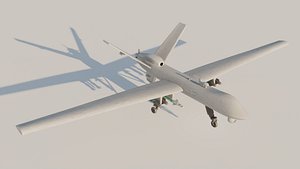 3D MQ-9 Reaper UAV Drone  High-Detail Military Aircraft 3D Model model