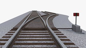 Train Track Sections Interchangeable Pieces 3D