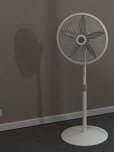 3d obj fan oscillating