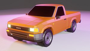 Toyota Hilux carton low poly model