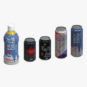 Power Energy Drink Low Poly 3D model
