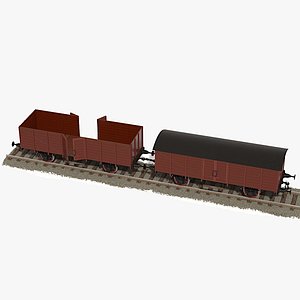 3D Type GR20 railway wagons model