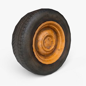 Dirty car wheel model