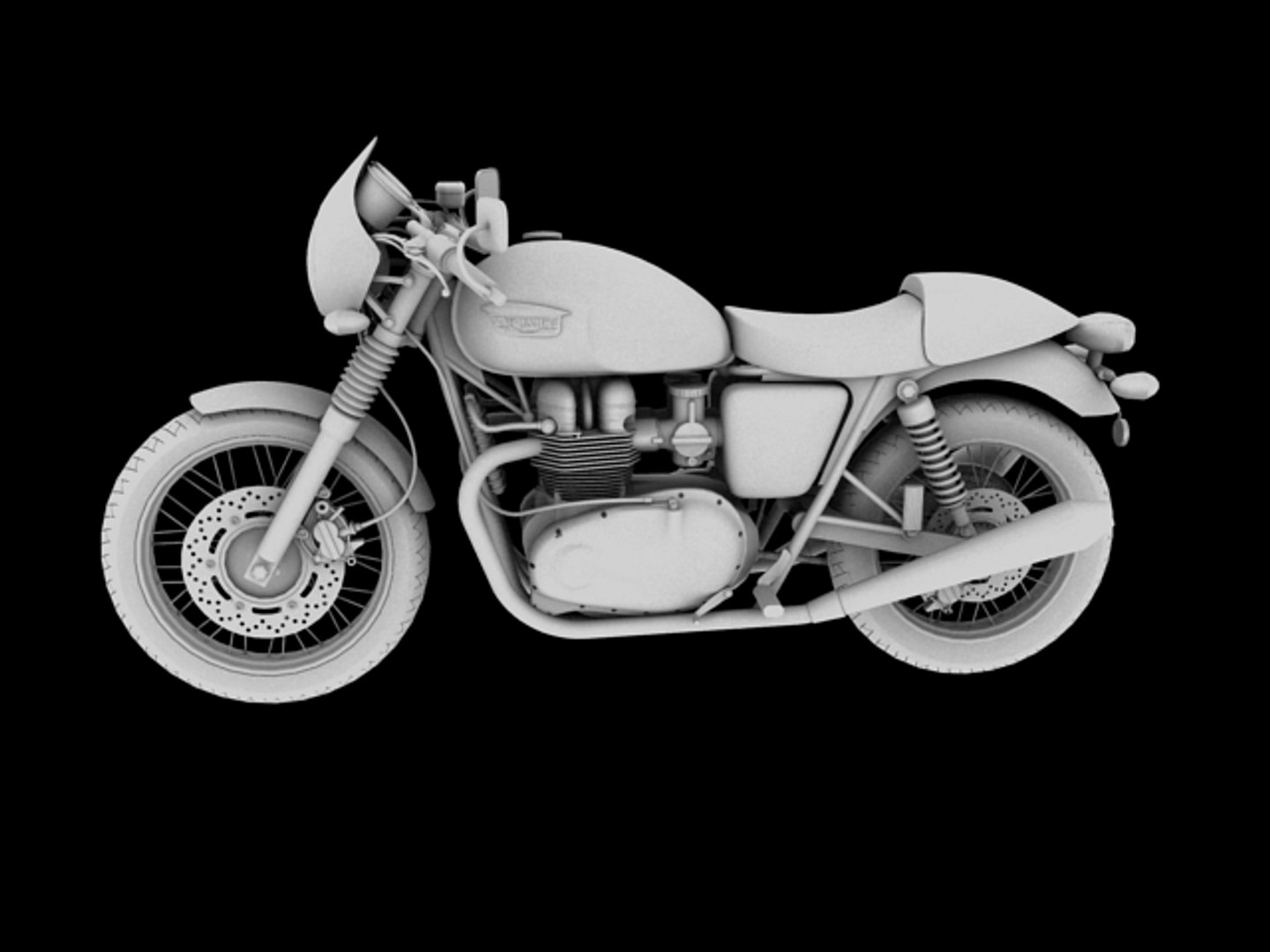 3d Triumph Thruxton 2011 Model