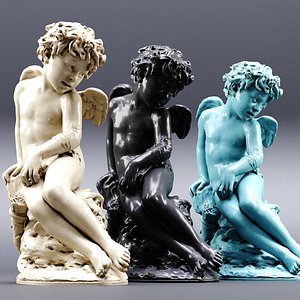 3D Wounded Cupid Sculpture